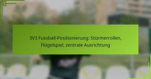 3V3 Fussball-Positionierung: Stürmerrollen, Flügelspiel, zentrale Ausrichtung